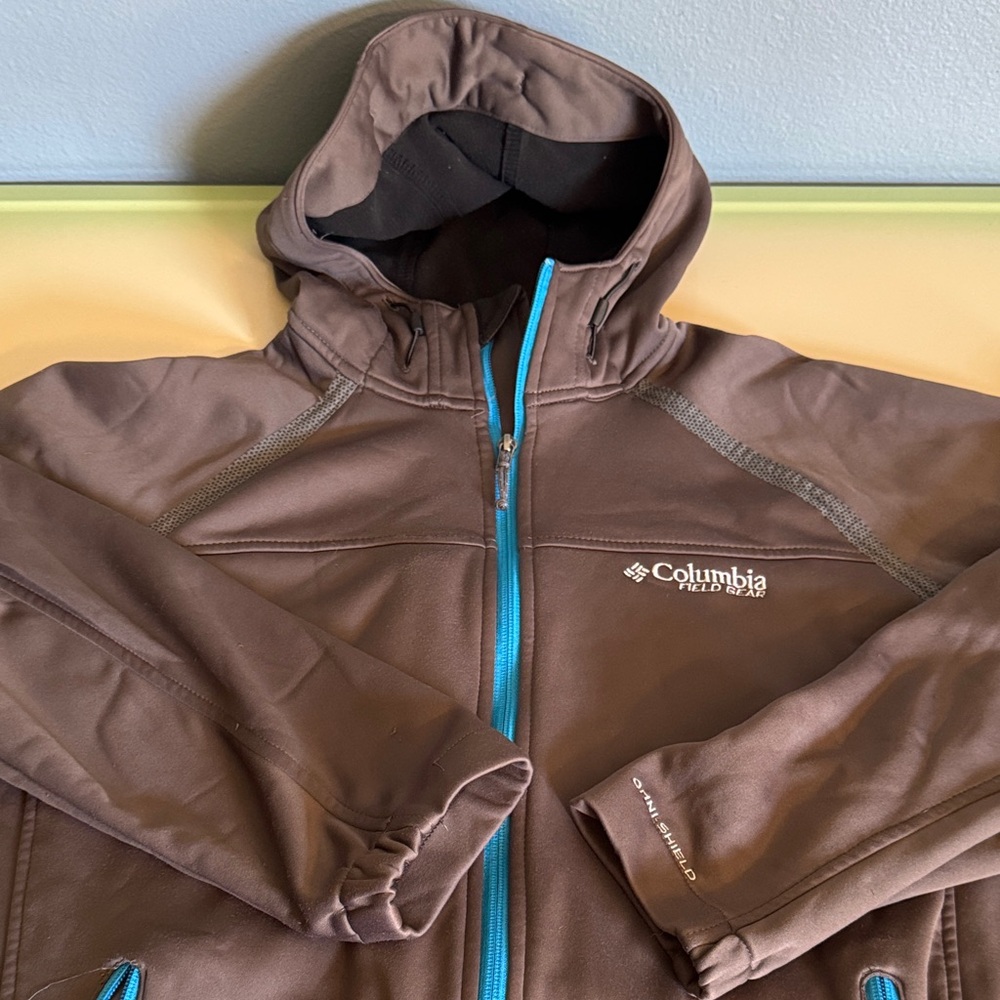 Columbia Field Gear Charcoal Hooded jacket sz L